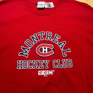 Montreal Canadiens CCM T‎ Shirt Mens XL Red